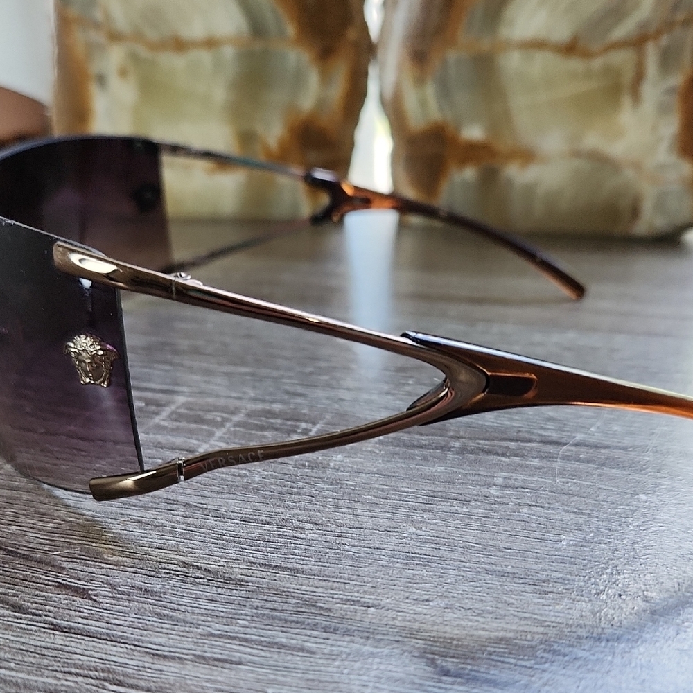 Versace Brown Designer Sunglasses - Picture 5 of 9